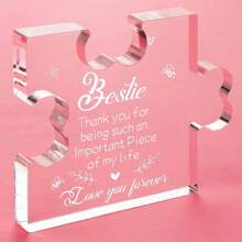 给我最好的朋友的礼物 - 送给女性最好的朋友礼物亚克力拼图牌匾桌面装饰，适合最好的朋友、姐妹、女孩、女性、闺蜜、生日、友谊、毕业、母亲节礼物、卡片、圣诞装饰和圣诞礼物、圣诞装饰