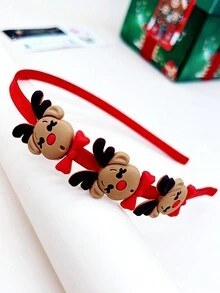 1pc Fashionable Christmas Reindeer Ornament Headband, Holiday Party Wear ,Hair Hoop Hairband For Women Hair Accessories