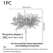 1入組人造塑料枝條,帶有10朵滾筒花,diy花圈材料,適用於婚禮裝飾和家居裝飾,適合臥室、客廳、浴室、戶外花園、學校、生日派對、聖誕節和新年等各種場合 - 粉色 - 查看 2
