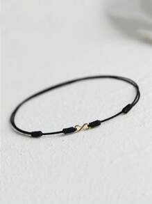 2pcs/Set Lucky 8-Shaped Red Braided Rope Couple Bracelet, Birthday Or Valentine's Day Gift For Husband, Wife, Boyfriend, Girlfriend