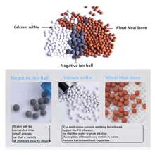 Filtration Stone Bead Balls for Filter Shower Head - Mineral Stone Beads for Purifying Water (Red Gray White) - Multicolor - View 2