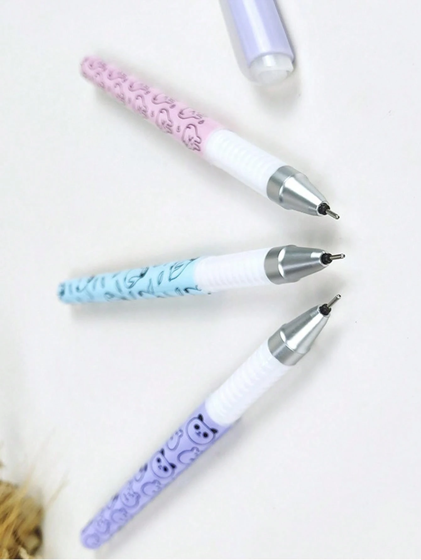 Cancellabili Penne Gel Cancellabili A Forma Di Animale - Set Da 3 Con Design Kawaii | Punta 0.5 Mm, Cancellazione Senza Consumare Il Foglio Penne Capibara - Foto 3