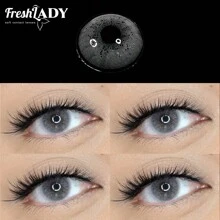 FRESH LADY Ocean Gray Colored Contact Lenses 1 Year Disposable - Light Grey - View 1