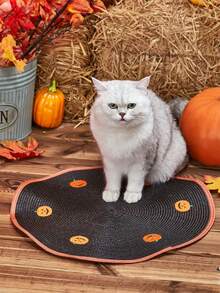 1pc Halloween Pattern Pet Placemat - Black - View 3