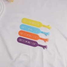 4pcs Creative 3d Funny Hand Shaped Bookmark For Students, Reading Lovers - Multicolor - View 11