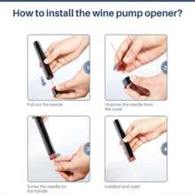 1pc Effortlessly Open Wine Bottles with This Portable Air Pump Corkscrew - Perfect for Home Bars & Kitchen Accessories! - Red - View 5