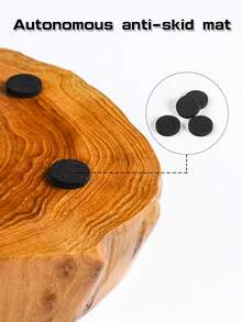 1pc Unique Asymmetric Cigar Ashtray For Whiskey Glass, Wooden, Great Gift For Thanksgiving, Father's Day And Christmas - Brown - View 5