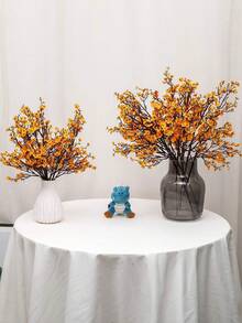 1 cái/2 cái- Hoa giả Hoa hơi thở giả Hoa đua ngựa giả số lượng lớn Bó hoa lụa Trang trí mùa thu Hoa để trang trí Lễ Tạ ơn Trang trí đám cưới mùa thu Trang trí nhà mùa thu Trang trí tiệc Giáng sinh tự làm - trái cam - Xem 6