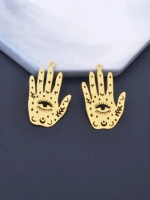 10pcs Brass Gold-color Mushroom Snake Design Stainless Steel Pendant For Earring/necklace/bracelet Craft