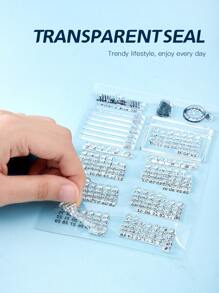 1 set DIY Kalender Stämpel För Journalföring Anteckningsböcker , Återanvändbar Genomskinlig Stämpel Med Datum Mönster - Multifärgad - Visa 3