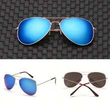 1 Pc Top Bar Aviator Fashion Glasses For Women Men Drivers Mirrored For Driving Summer Beach Travel - Gold - View 7