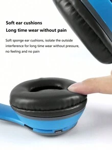 Fone De Ouvido Sem Fio Dobrável K91 - Azul - Visão 6