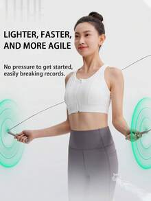 燃燒脂肪健身訓練長款繩索跳躍 - 灰色 - 查看 2
