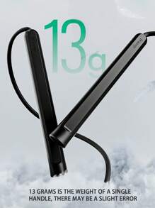 燃燒脂肪鍛煉健身長款繩索跳繩帶無繩球 - 黑色 - 查看 2