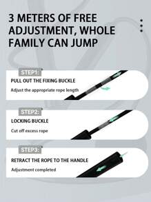 燃燒脂肪鍛煉健身長款繩索跳繩帶無繩球 - 黑色 - 查看 6