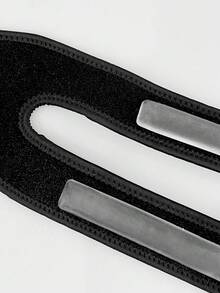 1 個可調式髕骨帶避震壓縮跑步跳繩護膝,透氣防滑設計 - 黑色 - 查看 6