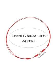 2pcs/Set Lucky 8-Shaped Red Braided Rope Couple Bracelet, Birthday Or Valentine's Day Gift For Husband, Wife, Boyfriend, Girlfriend