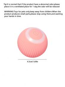 1pc Smart Cat Toys Automatic Rolling Ball Electric Cat Toys Interactive For Cats Training Self-moving Kitten Toys Pet Accessories - Pink - View 8
