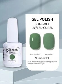 1瓶15毫升可卸甲油胶，LED/UV灯固化，中性色，持久速干，适合居家美甲及美甲沙龙DIY，圣帕特里克节主题 - 墨綠色 - 查看 2