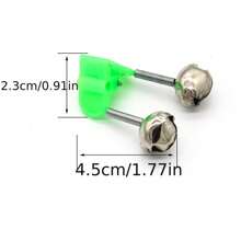 5pcs Plastic Clamp Bell Fishing Rod Bell Alarm - Green - View 3