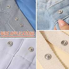 Cúc bấm Dây buộc Bộ dụng cụ Kim loại Nút bấm Với Dây buộc Kìm Công cụ Bộ dụng cụ Đóng đinh mũ Đối với Quần áo Chốt chặt May vá Nút bấm Bộ Đối với May vá Đồ thủ công DIY Trẻ em Quần áo ( 100 Miếng ) - Nhiều màu - Xem 6