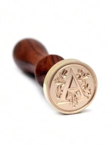 1 Miếng Ở giữa Lứa tuổi Truyền thống Lá thư Ban đầu Con dấu bằng sáp Với Thau Đầu & Tay cầm bằng gỗ Đối với DIY Lễ tạ ơn Lễ đính hôn Lời mời - 1 mục - Xem 5