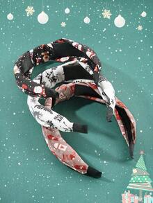 3pcs/set Christmas Printed Headband, Hair Clip And Hair Ties For Women, Christmas Hair Accessories - Multicolor - View 5
