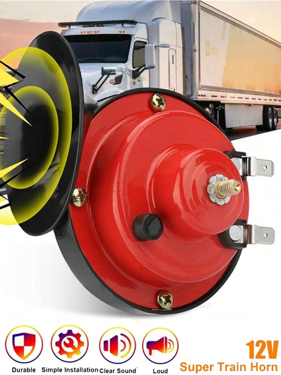 Car electric snail air horn, 12V power supply, car horn sound signal