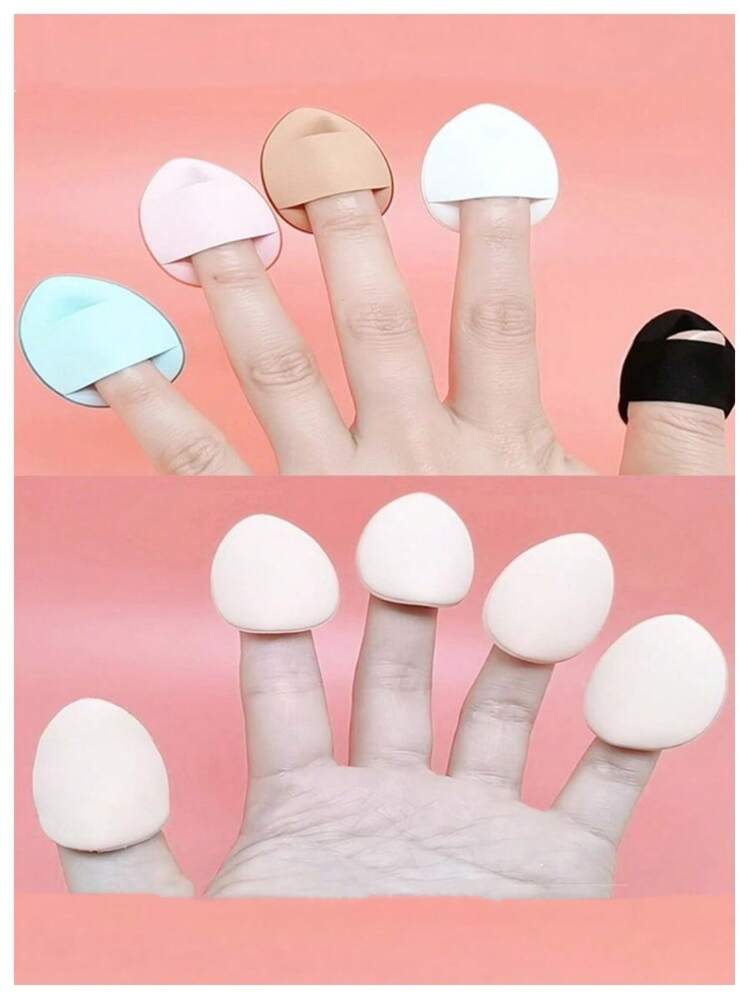 美容スポンジ 指先シリコンパフ メイクアップスポンジ 10個セット