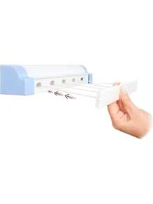 Varal De Parede Automático Rotoflex Para Apartamento Ou Casa – 5 Cordas Retrátil - Branco - Visão 1