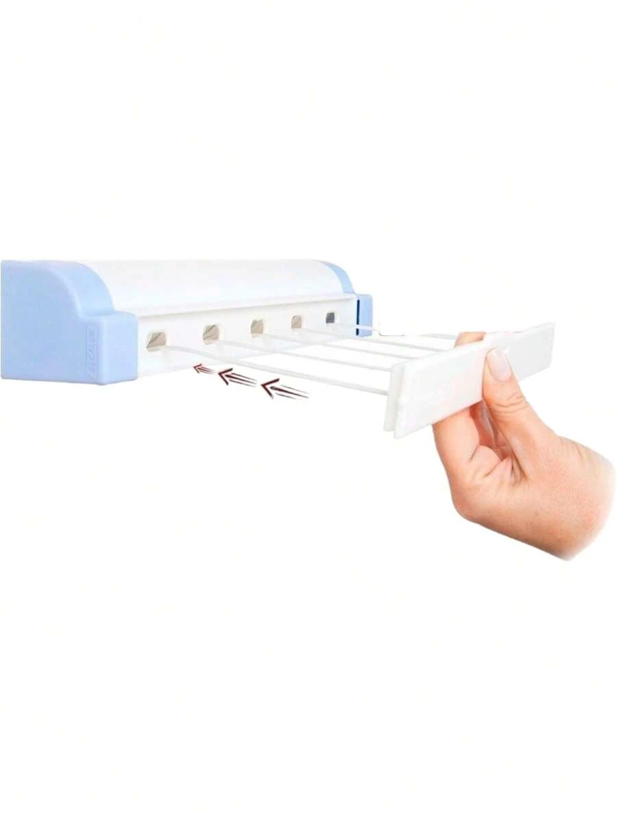 Varal De Parede Automático Rotoflex Para Apartamento Ou Casa – 5 Cordas Retrátil - Branco - Visão 1