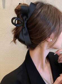 1 件蝴蝶结形状塑料材质发夹，适合女士，秋冬季，发夹发饰可爱 Pince Fleur