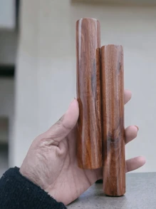 Pair Of Keys Percussion Musical Instrument To Mark Rhythms - Brown - View 2