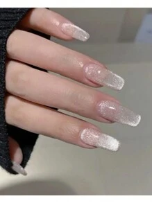 annies 10毫升/瓶 全息反光磁性猫眼凝胶指甲油，半永久性，可用紫外线/LED灯卸除，非常适合专业美甲沙龙使用。 - 粉色 - 查看 4