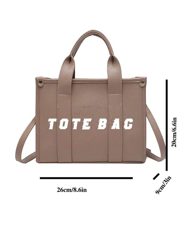 Fashion Letter Pattern Design With Dual Handle Commuting Style Portable