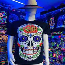 playera manga corta dia de muertos - Rosa - Ver 4