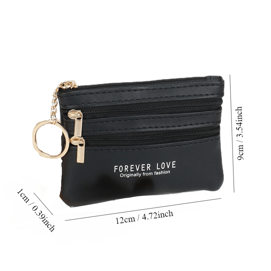 New Pu Leather Coin Purse For Ladies Soft Key Pouch Card Holder With