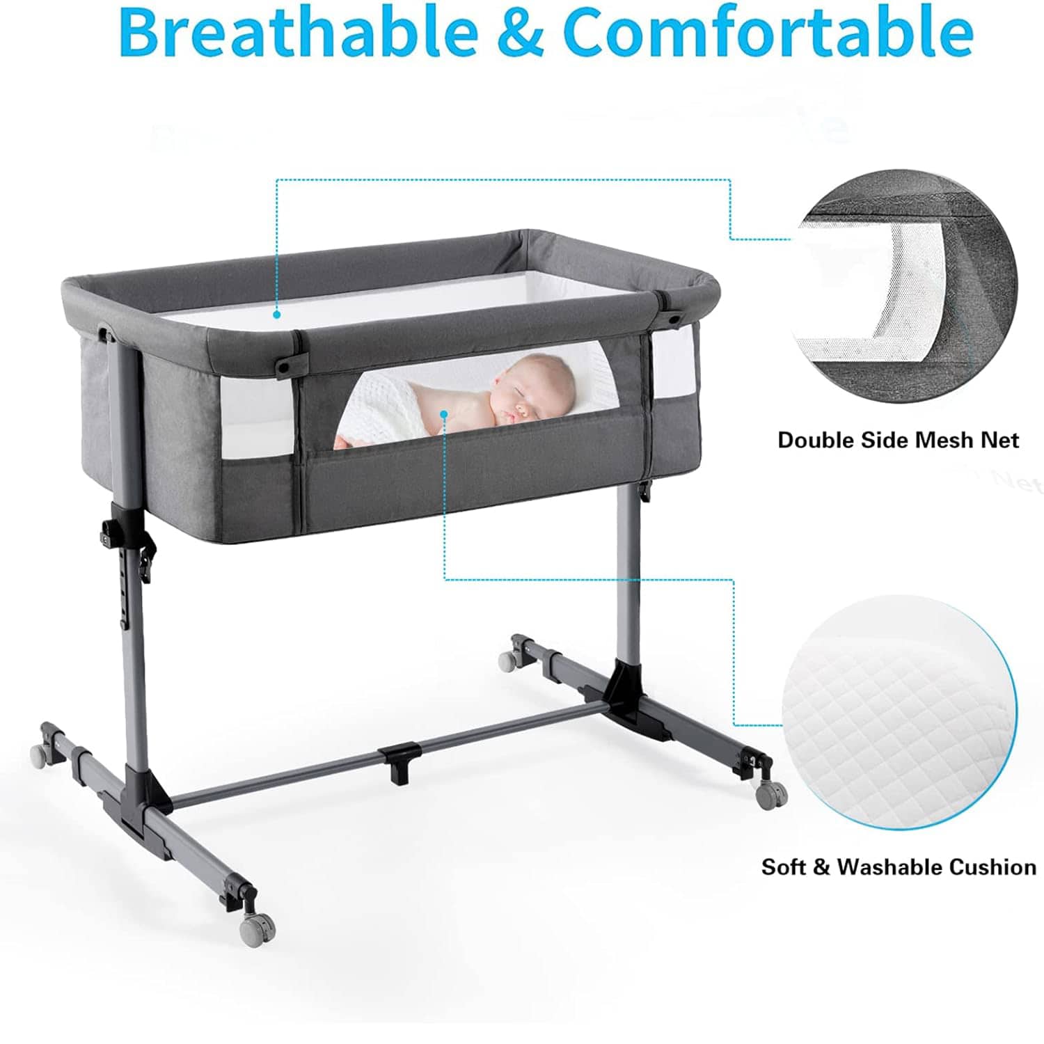 Adjustable Baby with Wheels for Baby and Infant, Portable Baby