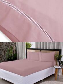 Sheet Sets with Pillowcases - 乾枯玫瑰色 - 查看 4