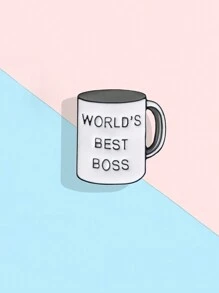 1pc Enamel Pin Badge Custom Mug Brooches Lapel pin Jeans shirt Bag Plant Books Jewelry Gift