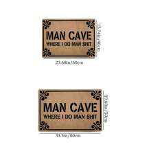 1入組歡迎有趣的門墊個性化門墊,具有防滑橡膠背的家居裝飾地毯,適用於門廳室內地墊 - 卡其色 - 查看 2