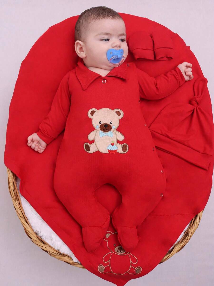 Baby Boys Jumpsuits - 紅色 - 查看 1