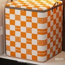 1pc Household Clothes Storage Bag For Quilt Packing, Moving, And Luggage, With Large Capacity For Toys And Clothes Organization - Yellow - View 6