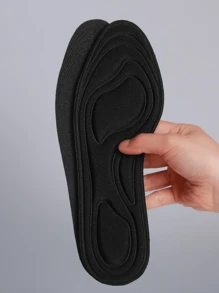 Elastic & Breathable Sports Shoe Insoles - Black - View 1