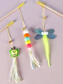 Đồ chơi treo cửa hoạt hình mèo ngẫu nhiên, Đồ chơi cho mèo, Đồ chơi cho mèo trong nhà, Đồ chơi cho mèo tự chơi, Đồ chơi treo cho mèo có dây chun (Sản phẩm được làm bằng lông vũ nhân tạo) - Nhiều màu - Xem 6