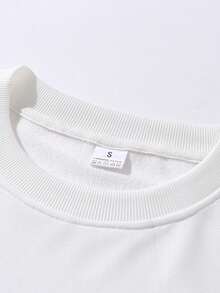 復古風格印花休閒圓領運動服 / 睡衣 / 家居服上衣 - 白色 - 查看 4