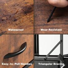 Sweetcrispy Sweetcrispy 9 Tall Fabric Clothes Cabinet Storage Organizers And Wood Top Surface Table Chest Of Drawers, 9 Drawer Dresser,Grids Grid Cabinet Fabric Storage Tower For Bedroom, Hallway, Entryway, Closet, Tall Chest Organizer Unit With Fabric Bins, Steel Frame, Wood Top, Easy Pull Handle, Charcoal