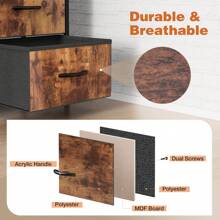 Sweetcrispy Sweetcrispy 9 Tall Fabric Clothes Cabinet Storage Organizers And Wood Top Surface Table Chest Of Drawers, 9 Drawer Dresser,Grids Grid Cabinet Fabric Storage Tower For Bedroom, Hallway, Entryway, Closet, Tall Chest Organizer Unit With Fabric Bins, Steel Frame, Wood Top, Easy Pull Handle, Charcoal