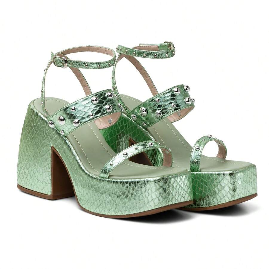 Women Platforms & Wedge Sandals - 綠色 - 查看 1