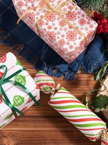 10pcs-19.6*26in Christmas Gift Wrapping Tissue/Parchment/Copy/Colored Thin Paper, Christmas - Multicolor - View 3
